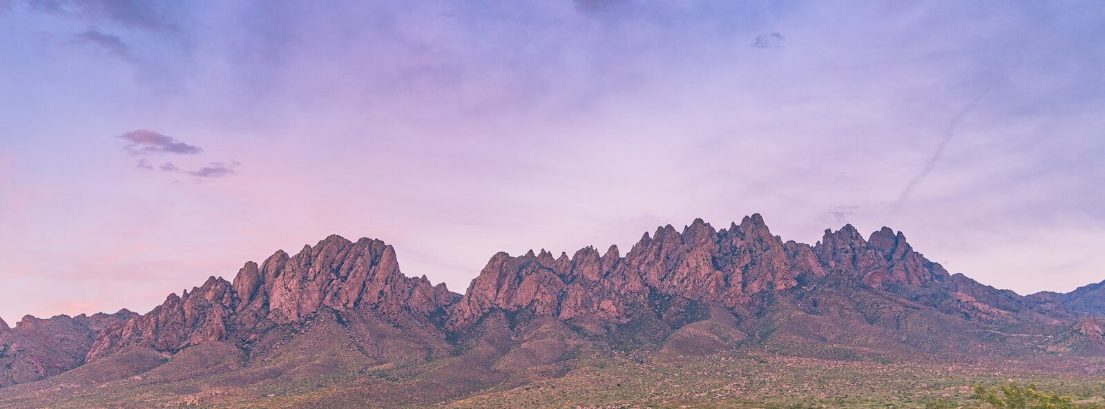 Organ Mountains at sunset near Las Cruces, New Mexico